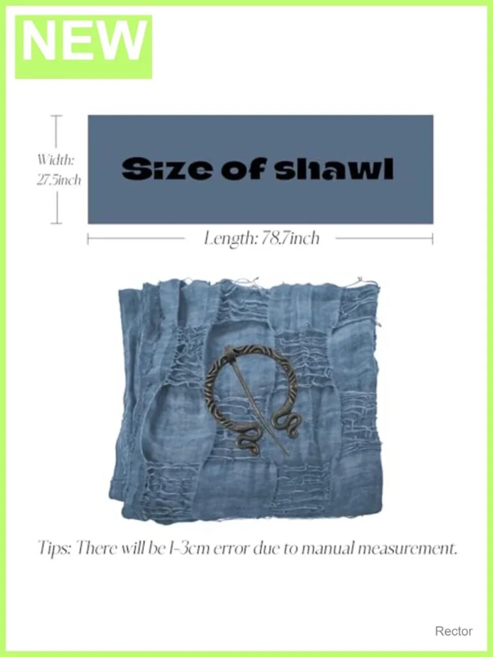 Hooded Shawl with Viking Brooch Medieval Cloak Renaissance Costume Cape Cotton